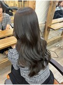 丸型卵形四角逆三角切りっぱなしボブエアリーロング美髪ブラウン