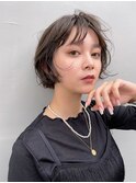 ショートボブ 束感 20代30代 アッシュカラー