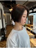20代30代切りっぱなしボブ小顔美肌ストレート
