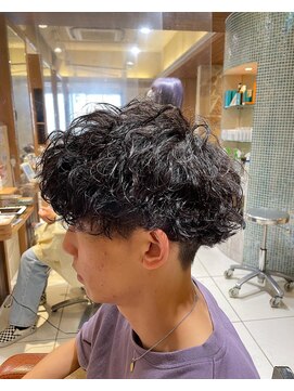 ヘアリゾートエーアイ 新宿西口店(hair resort Ai) 波巻きスパイラル×ツイストスパイラル×ツーブロックマッシュ