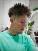 MEN'S/ツイスパ×フェード/短髪/ベリーショート