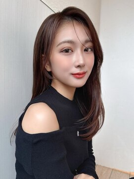 アフロート エル 錦糸町(AFLOAT L) 暗髪でも出せるこなれ感フェイスレイヤー×ナチュラルミディアム