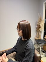 ワ ヘアー(wa-hair)&nbsp;切りっぱなしボブ/ストレートボブ/チェリーレッド/バーガンディ