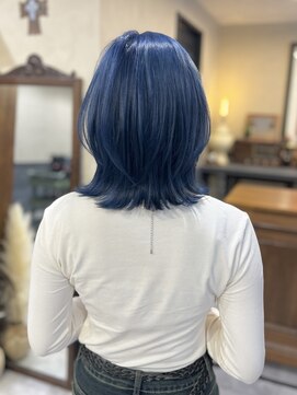 アーカイブ(Archive) ネイビーブルー×レイヤーボブ