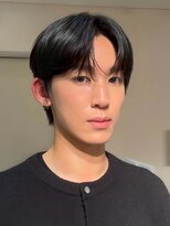 ノラキチジョウジ(NORA KICHIJOJI)&nbsp;黒髪韓国マッシュセンターパートパーマツーブロックダウンパーマ