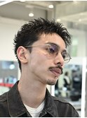 渋谷メンズパーマルーズショートアクティブショートツイスパ緩め