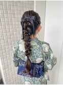 【misa】浴衣着付けヘアセット/編みおろしヘア/大人かわいい