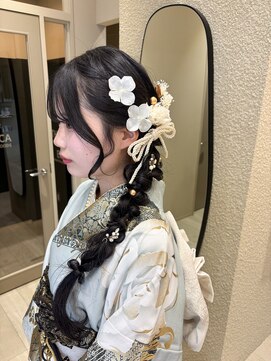 ヘアーザラブズラフズ オーガニカ 北九州(HAIR THE LOVES LAUGHS ORGANICA) 成人式ヘアセット×編み下ろし