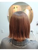 ハイライト×切りっぱなしボブ