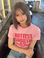 メドウ(meadow) ミルクティーベージュ レイヤーカット 髪質改善トリートメント
