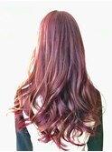 つやピンク/艶カラー/大人ガーリー/カール