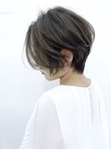 30代40代50代人気/前下がり大人ショートボブ/ナチュラル縮毛矯正