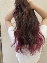 ラドンナアデッソ(LA.DONNA ADDESSO) インナーカラーロングレイヤー/カシスピンク/ブラウン[岐阜]