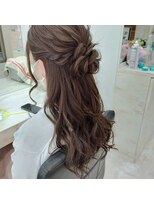 ヘアセットサロン ラシク(LaCQ)&nbsp;ハーフアップ×お団子