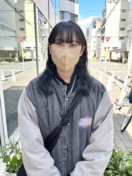 カフ(CAF) CAF FUKO/フルバング/黒髪くるくるパーマ/似合わせ/大阪/心斎橋