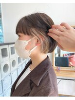ヘアデザイン ノア(Noa)&nbsp;イヤリングカラー×ミニボブ