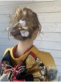 シニヨン　成人式ヘア　和装ヘア