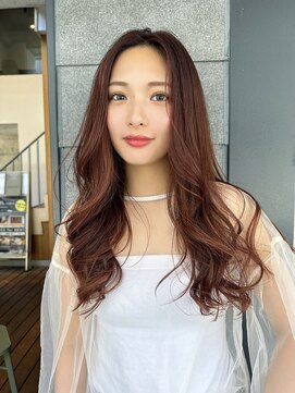 ルービック 難波(Rubik's) シースルーバング/大人秋色/ピンクカラー/ウェーブヘア