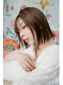 切りっぱなしヘアー