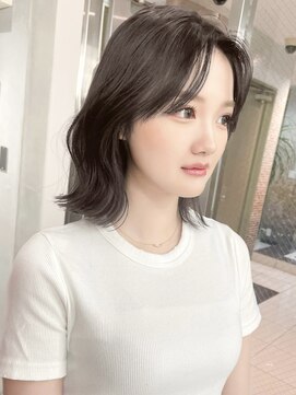 サイン 表参道(SIGN) 韓国ヘアグレージュカラーブリーチ無し髪質改善イヤリングカラー