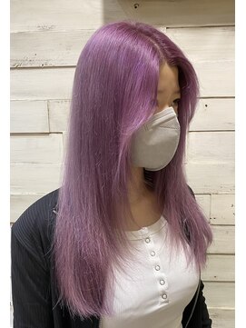 アバシュ A V A S H レイヤーカット/ピンク系カラー/ブリーチカラー/韓国風