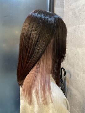 ブレイブ ヘアデザイン(BRaeVE hair design) ピンクブラウン×インナーホワイトピンク