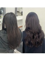ガルボヘアー 桟橋店(garbo hair)&nbsp;ダークグレージュ高知美容院オイルカラーツヤカラー