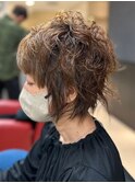 ミセス おしゃれな大人のブロックショート レイヤースタイル