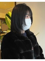美容室 アイディー i-dee&nbsp;ミディアムレイヤー×ダークオリーブグレー
