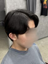 フイ 新宿3丁目(Hui)&nbsp;フェザーパーマ/グレーブルーカラー/刈り上げショートパンク