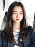 ☆レイヤーカット毛先ワンカールくせ毛風カール薄めバングデジパ