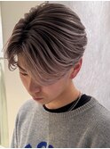 メンズバレイヤージュカラーハイライト刈り上げセンターパート