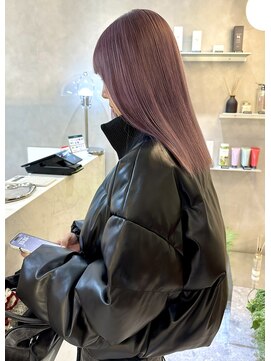 ジーナ 博多(Zina) ハイトーン シアピンク ×セミロング