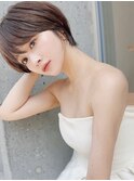 20代/30代/ニュアンスカラー/小顔/前髪カット/ショート/表参道