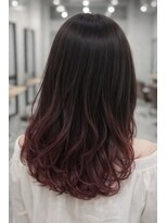 個室型美容室 グルグル 表参道店(GULGUL)&nbsp;レッドグラデーション　 ヤギスタイル 表参道