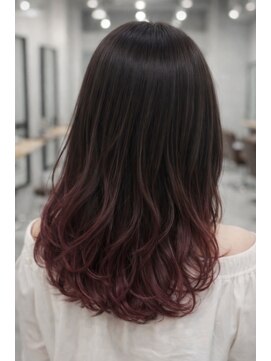 個室型美容室 グルグル 表参道店(GULGUL) レッドグラデーション ヤギスタイル 表参道