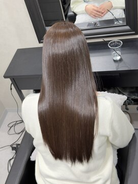 ローヴ 梅田(L'aube) 髪質改善 スーパーロング ワンレングス レイヤー 韓国風巻き