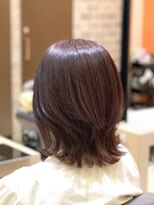 グランド ソシエ 御影店&nbsp;艶髪ルビーカラー × 外ハネレイヤー