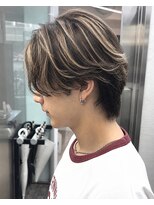 リベル(LIBER)&nbsp;ハイライトメッシュ/センターパート/白髪ぼかし/八王子/men's