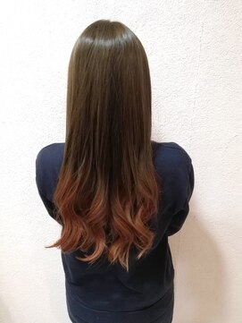 ドゥ スタイル 三国ヶ丘店(Duex Style) 品良く華やか大人のオレンジ☆グラデーションカラー