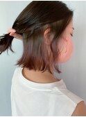 インナーカラー☆グラデーションピンクグレージュ　K