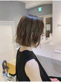 アッシュベージュ×切りっぱなしボブ【竹中慎治】梅田