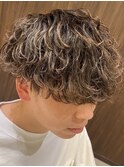 メンズハイライト/ツイストパーマ/デザインカット