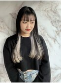 インナーカラー　ホワイト