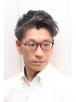 ヘアーアンドグルーミング ヨシザワインク(HAIR&GROOMING YOSHIZAWA Inc.)&nbsp;清潔感溢れるビジネスツーブロックアップバングパーマ