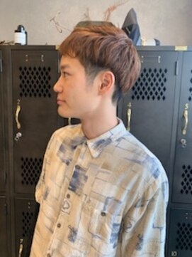 アチーブリス(achieve Liss) メンズ オレンジブラウン カジュアルすっきりツーブロック