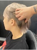 1206ニュアンスカラープラチナハイトーン刈り上げバリカンアート