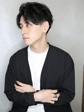 バース(BIRTH) 天神【BIRTH】黒髪×ネイビーブラック×マッシュパーマ