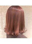 ピンクグレージュ/外ハネボブ
