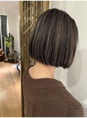 ボブにも地毛ハイライト!30代/40代/50代/福岡地毛にハイライト